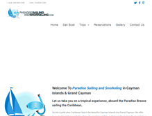 Tablet Screenshot of paradisesailingandsnorkeling.com